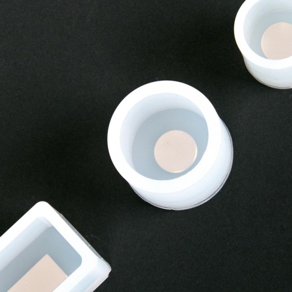 Silikonkautschuk Einbettformen mit Magnetkern, transparent, rund